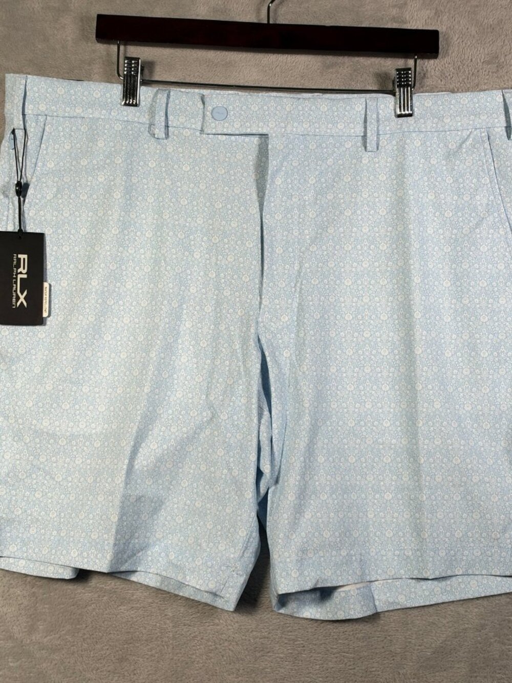 RLX Ralph Lauren Golf Shorts Mens 40 Blue Floral Water Repellent Woven $125